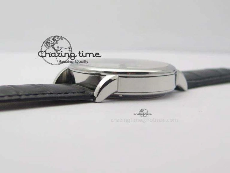 1815 Tourbillon Handwerkskunst SS White Dial On Black Leather Strap Vibrant 4193