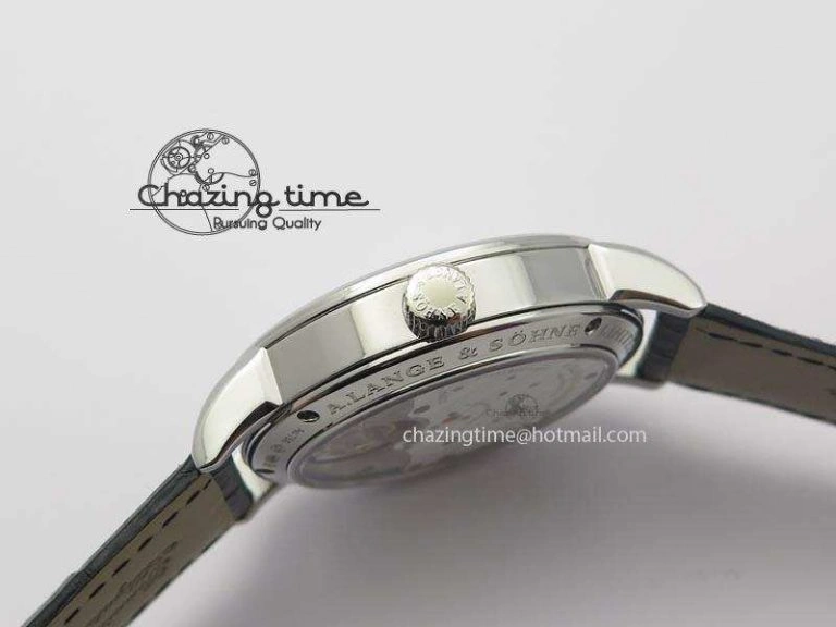 1815 Tourbillon Handwerkskunst SS White Dial On Black Leather Strap Vibrant 4193