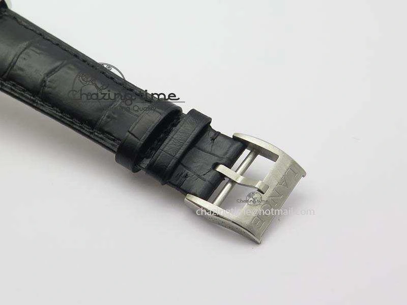 1815 Tourbillon Handwerkskunst SS White Dial On Black Leather Strap Vibrant 4193