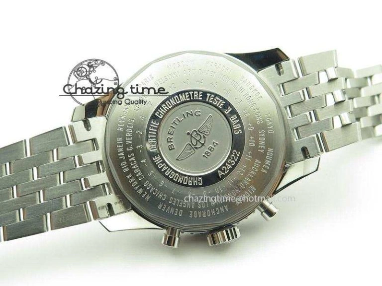 1884 Chronometre Navitimer JF Best Edition Blue Dial On SS Bracelet A Elegant 5804