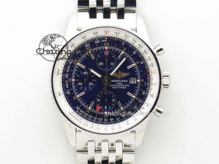 1884 Chronometre Navitimer JF Best Edition Blue Dial On SS Bracelet A Elegant 5804