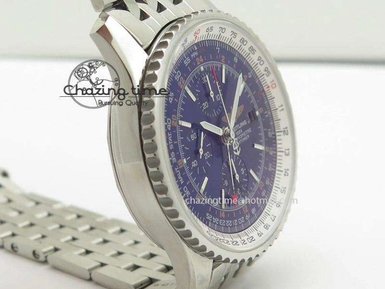 1884 Chronometre Navitimer JF Best Edition Blue Dial On SS Bracelet A Elegant 5804