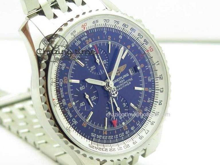 1884 Chronometre Navitimer JF Best Edition Blue Dial On SS Bracelet A Elegant 5804