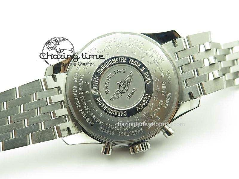 Comfortable 1884 Chronometre Navitimer JF Best Edition White Dial On SS Bracelet A 5806