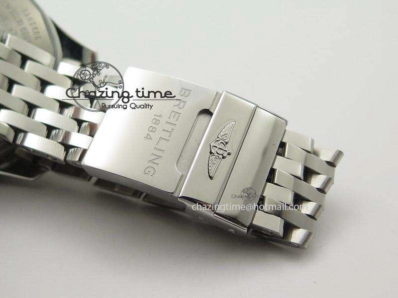 Comfortable 1884 Chronometre Navitimer JF Best Edition White Dial On SS Bracelet A 5806