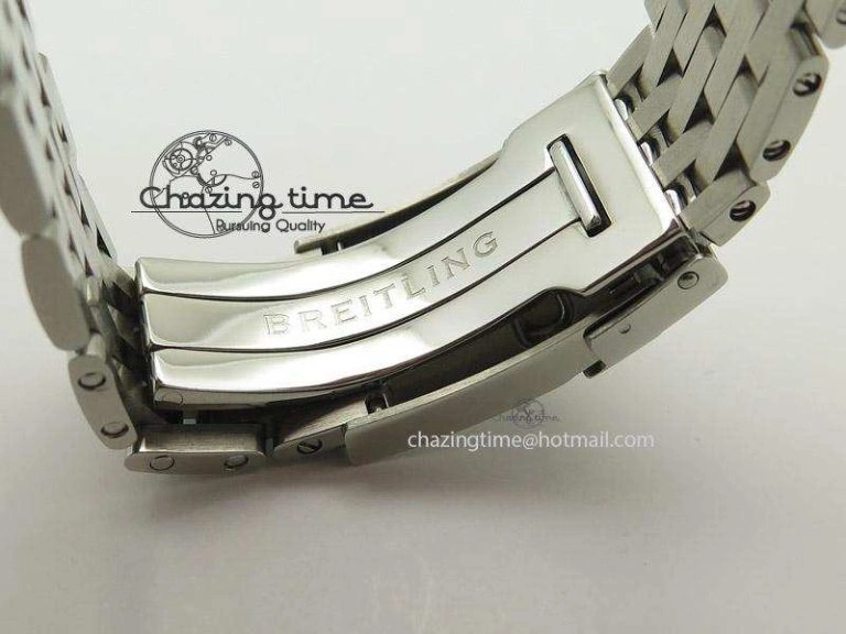 Comfortable 1884 Chronometre Navitimer JF Best Edition White Dial On SS Bracelet A 5806