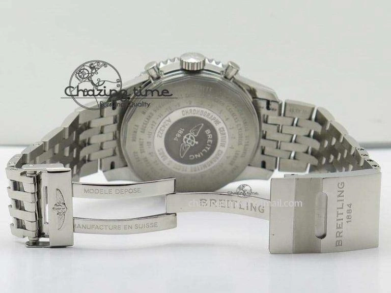 Comfortable 1884 Chronometre Navitimer JF Best Edition White Dial On SS Bracelet A 5806