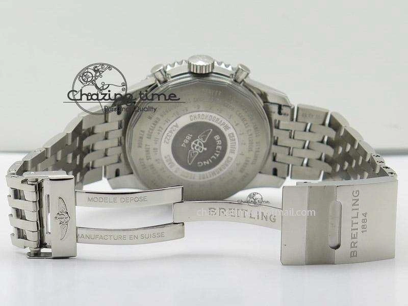 Comfortable 1884 Chronometre Navitimer JF Best Edition White Dial On SS Bracelet A 5806