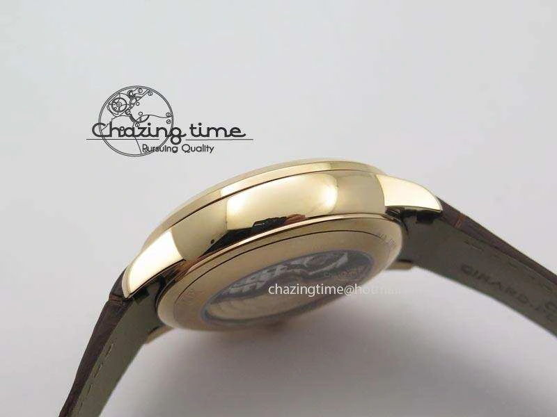 1966 Dual Time RG TF 1:1 Best Edition Gray Dial On Brown Leather Strap A Comfortable 6609