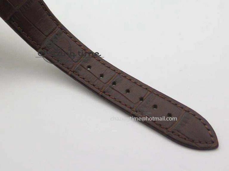 1966 Dual Time RG TF 1:1 Best Edition Gray Dial On Brown Leather Strap A Comfortable 6609