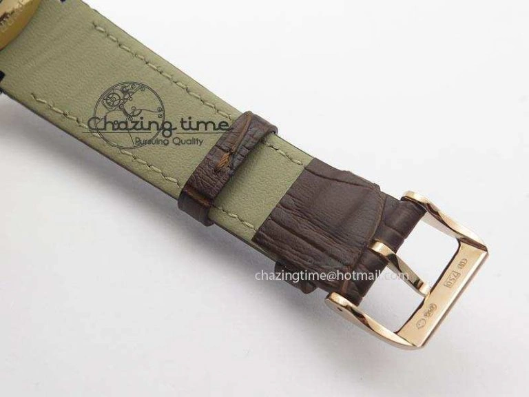 1966 Dual Time RG TF 1:1 Best Edition Gray Dial On Brown Leather Strap A Comfortable 6609