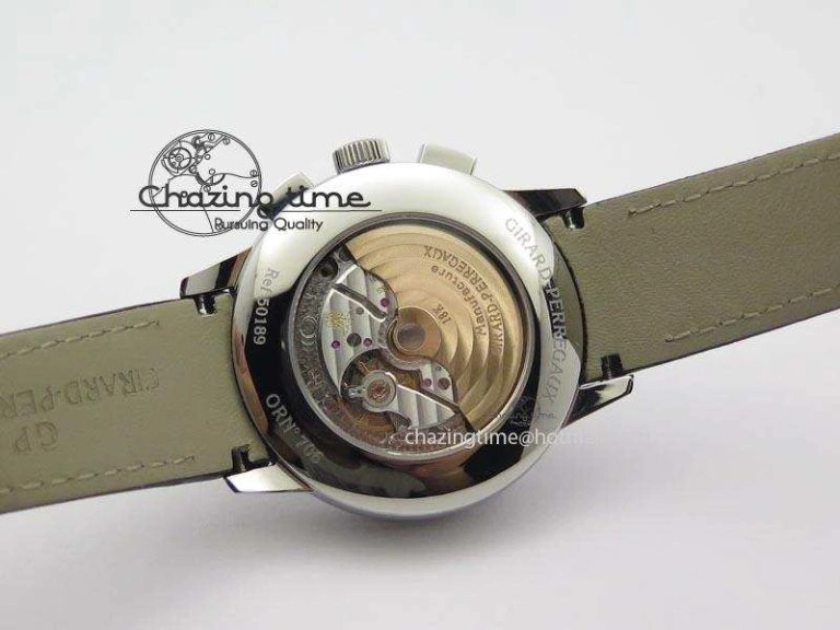 Durable 1966 Dual Time SS TF 1:1 Best Edition White Dial On Brown Leather Strap A 6607