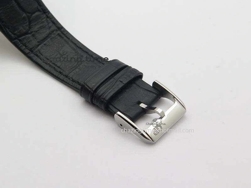 Durable 1966 Dual Time SS TF 1:1 Best Edition White Dial On Brown Leather Strap A 6607