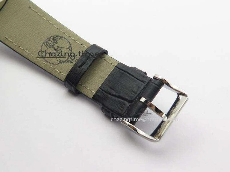 Durable 1966 Dual Time SS TF 1:1 Best Edition White Dial On Brown Leather Strap A 6607