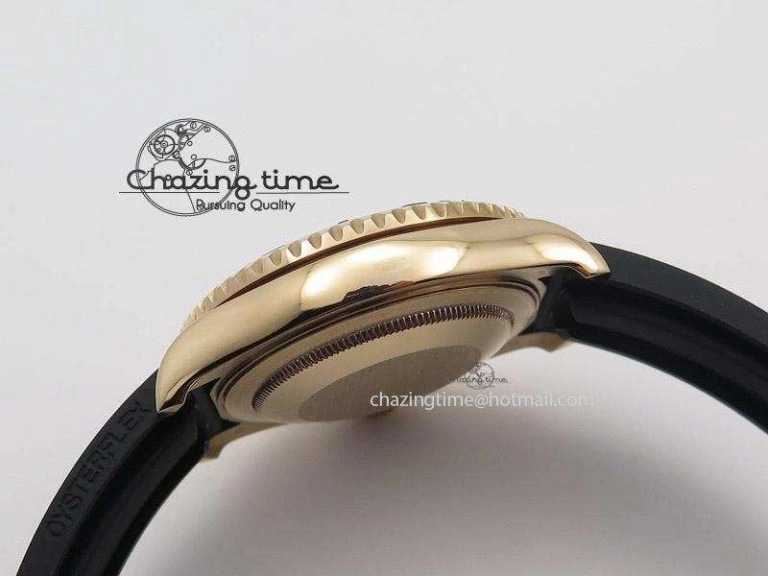 2015 YachtMaster RG Ceramic Bezel BP Maker Best Edition On Black Rubber Strap A2836 V Bold 4020