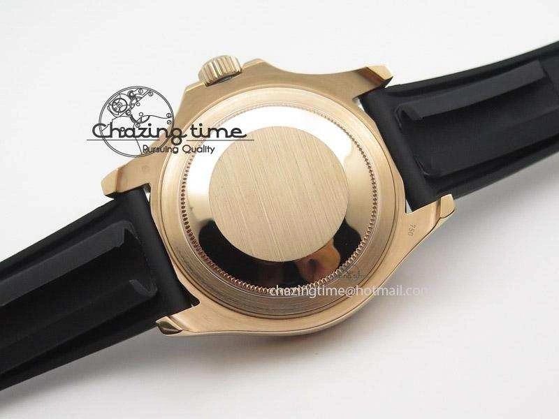 2015 YachtMaster RG Ceramic Bezel BP Maker Best Edition On Black Rubber Strap A2836 V Bold 4020