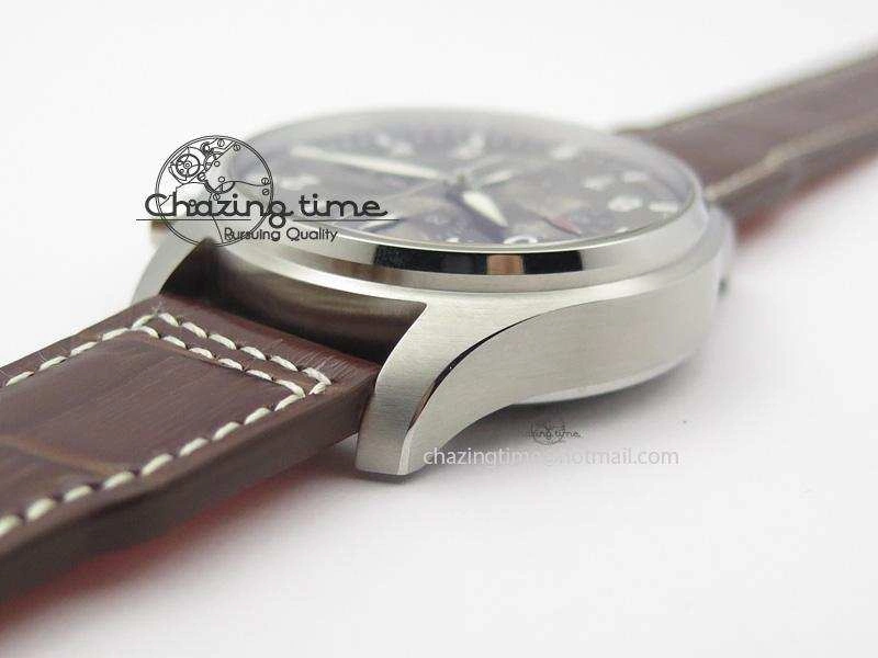 2016 Pilot Chrono SS IW377719 ZF Best Edition On Brown Leather Strap A WaterResistant 7291