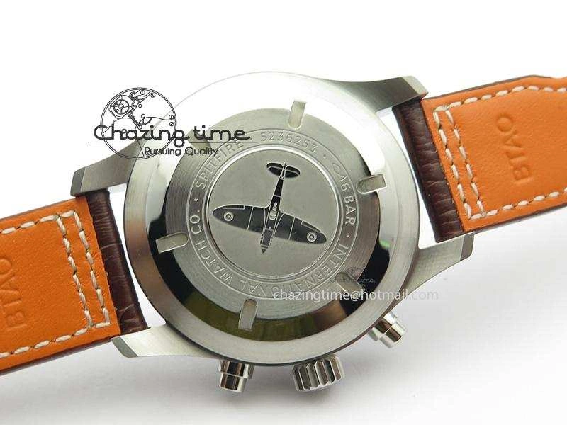2016 Pilot Chrono SS IW377719 ZF Best Edition On Brown Leather Strap A WaterResistant 7291