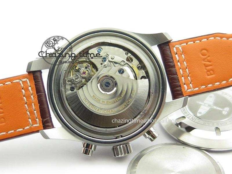 2016 Pilot Chrono SS IW377719 ZF Best Edition On Brown Leather Strap A WaterResistant 7291