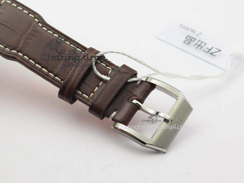 2016 Pilot Chrono SS IW377719 ZF Best Edition On Brown Leather Strap A WaterResistant 7291