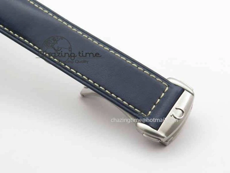 2017 Aqua Terra SS XF Best Edition Blue Textured Dial On Blue Leather Strap A Stretchable 8159