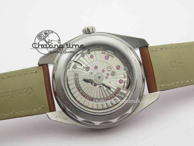 Trendsetting 2017 Aqua Terra SS XF Best Edition White Textured Dial On Brown Leather Strap A 8161