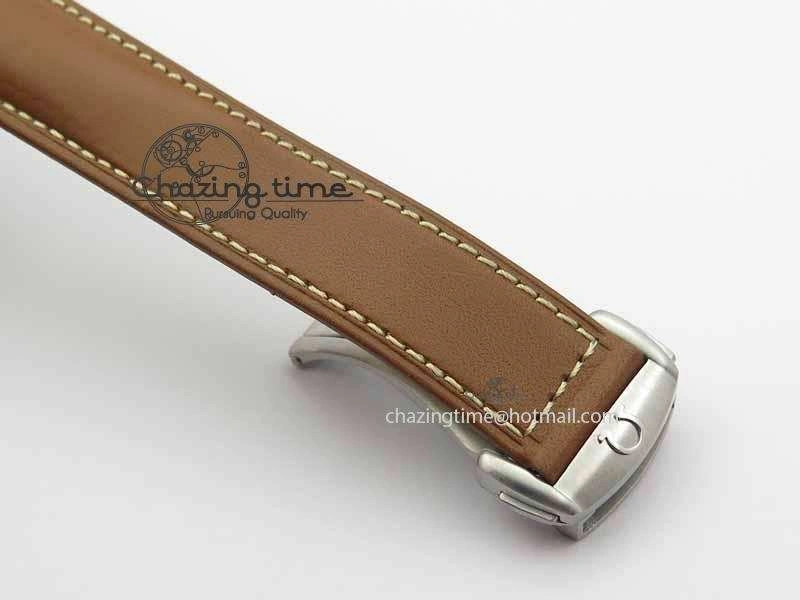 Trendsetting 2017 Aqua Terra SS XF Best Edition White Textured Dial On Brown Leather Strap A 8161