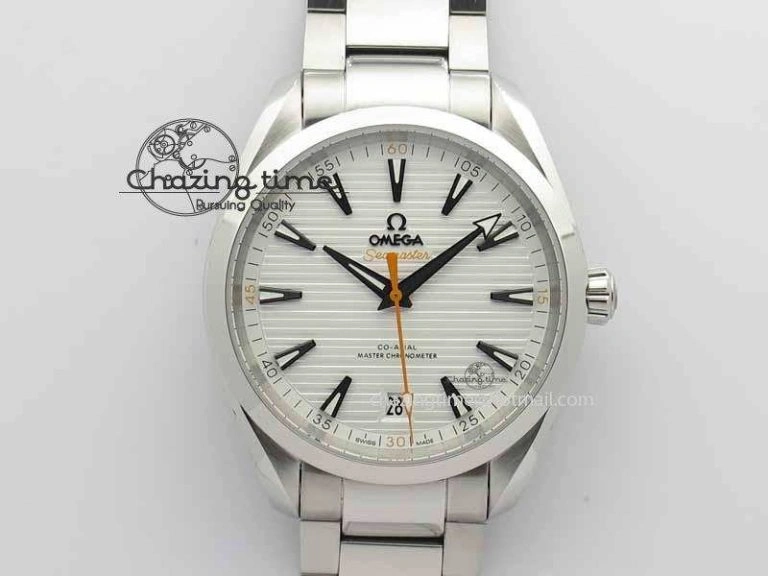 Snug 2017 Aqua Terra SS XF Best Edition White Textured Dial On SS Bracelet A 8160