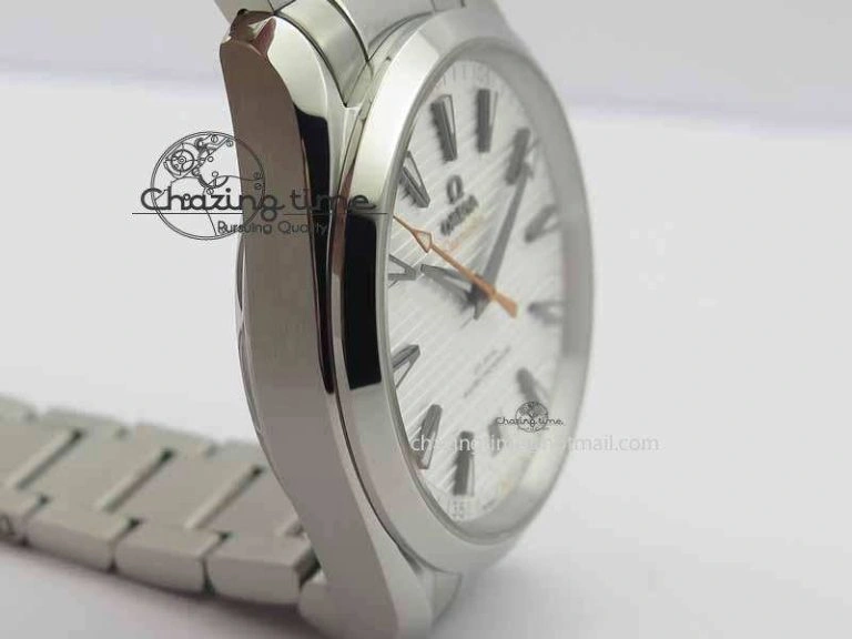 Snug 2017 Aqua Terra SS XF Best Edition White Textured Dial On SS Bracelet A 8160