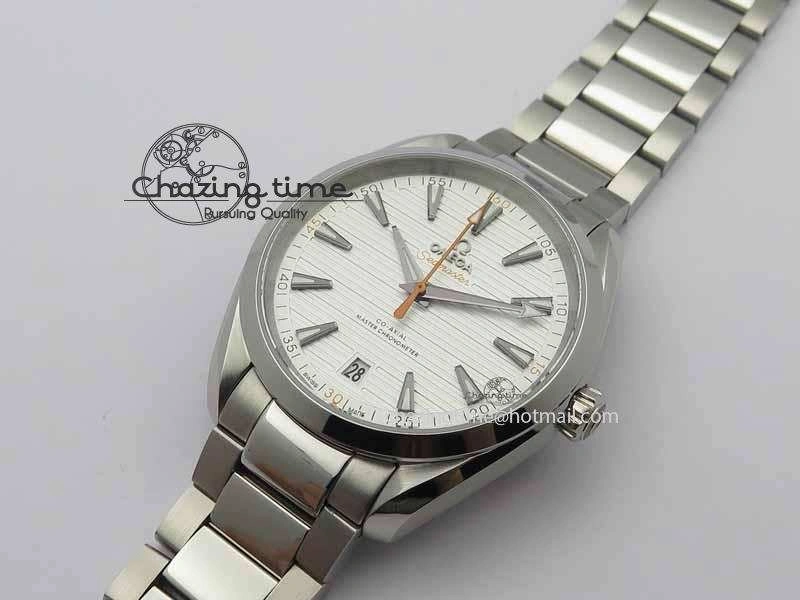 Snug 2017 Aqua Terra SS XF Best Edition White Textured Dial On SS Bracelet A 8160