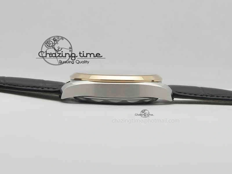 Stretchable 2017 Aqua Terra SS RG XF Best Edition White Textured Dial On Black Leather Strap A 8157