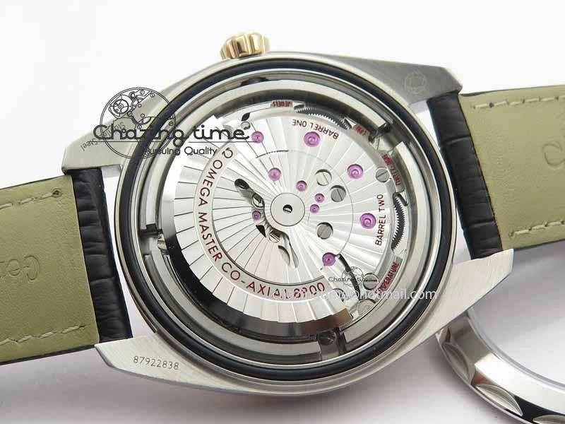 Stretchable 2017 Aqua Terra SS RG XF Best Edition White Textured Dial On Black Leather Strap A 8157