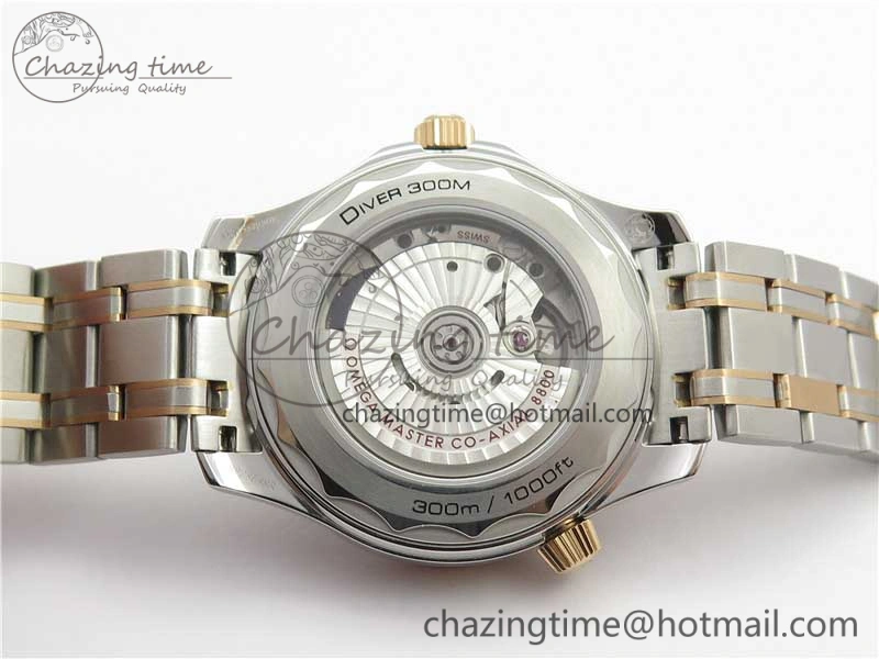 FashionForward 2018 Seamaster Diver 300M SS RG VSF 1:1 Best Edition RG Bezel Black Dial on SS YG Bracelet A 7940