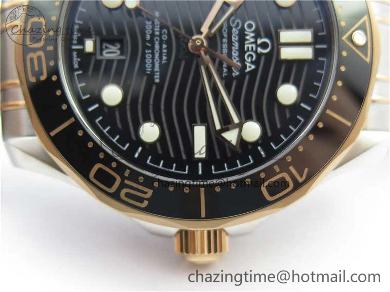 FashionForward 2018 Seamaster Diver 300M SS RG VSF 1:1 Best Edition RG Bezel Black Dial on SS YG Bracelet A 7940