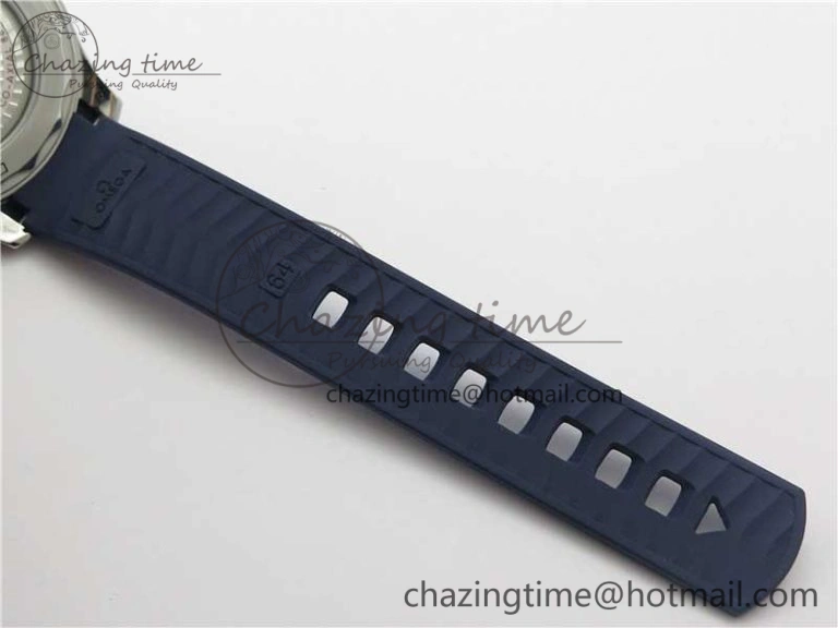 Elegant 2018 Seamaster Diver 300M SS RG VSF 1:1 Best Edition RG Bezel Blue Dial on Blue Rubber Strap A 7927
