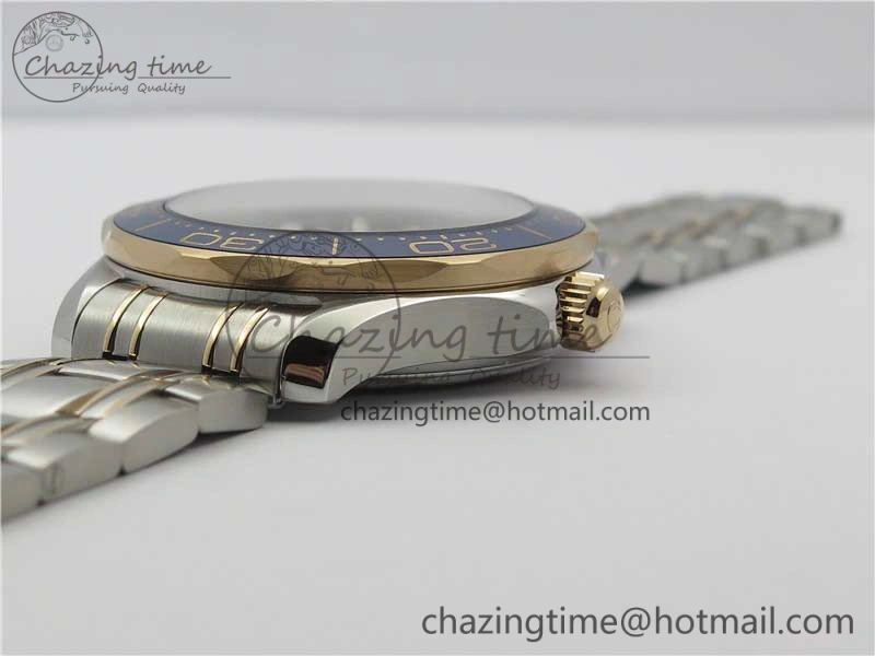 2018 Seamaster Diver 300M SS RG VSF 1:1 Best Edition RG Bezel Blue Dial on SS RG Bracelet A Tailored 7925