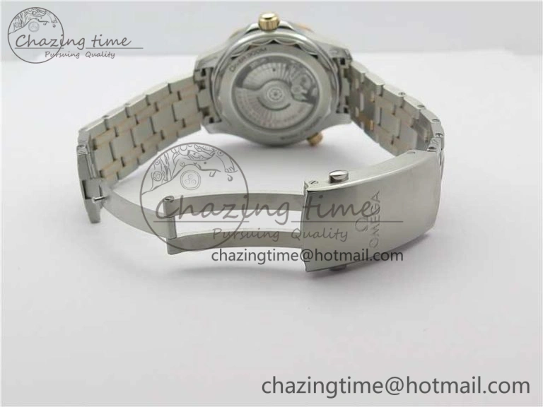 2018 Seamaster Diver 300M SS RG VSF 1:1 Best Edition RG Bezel Blue Dial on SS RG Bracelet A Tailored 7925