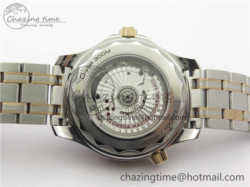 2018 Seamaster Diver 300M SS RG VSF 1:1 Best Edition RG Bezel Blue Dial on SS RG Bracelet A Tailored 7925