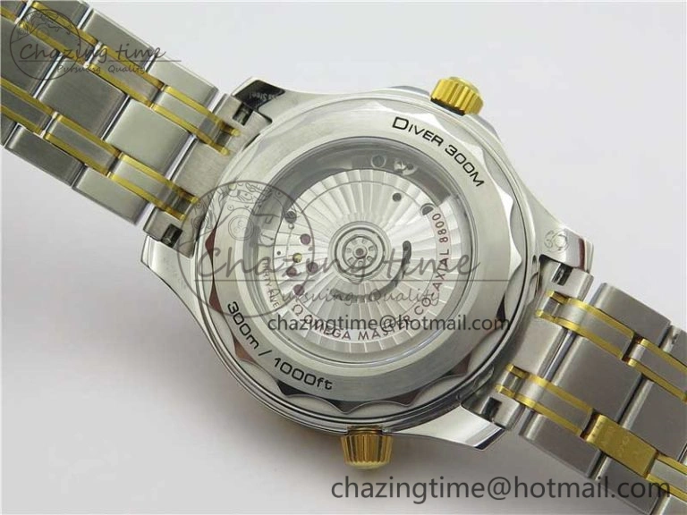2018 Seamaster Diver 300M SS YG VSF 1:1 Best Edition YG Bezel Black Dial on SS YG Bracelet A HighPerformance 7937