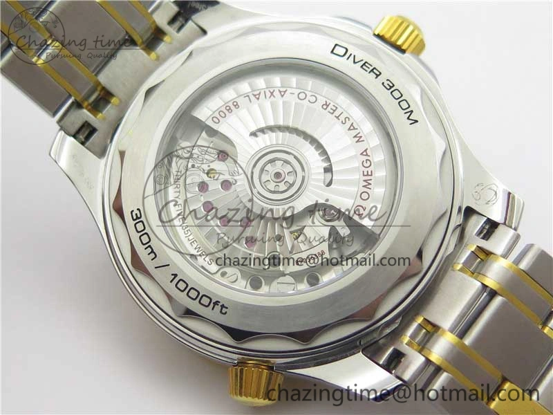 2018 Seamaster Diver 300M SS YG VSF 1:1 Best Edition YG Bezel Black Dial on SS YG Bracelet A HighPerformance 7937