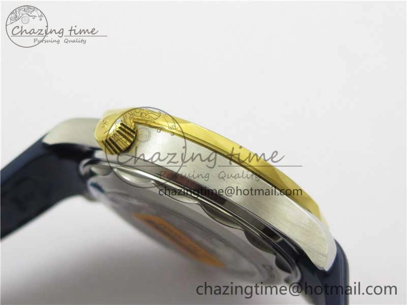 2018 Seamaster Diver 300M SS YG VSF 1:1 Best Edition YG Bezel Blue Dial on Blue Rubber Strap A Attractive 7898
