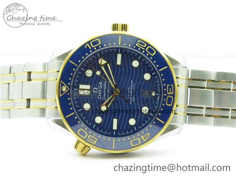 2018 Seamaster Diver 300M SS YG VSF 1:1 Best Edition YG Bezel Blue Dial on SS YG Bracelet A Trendsetting 7897