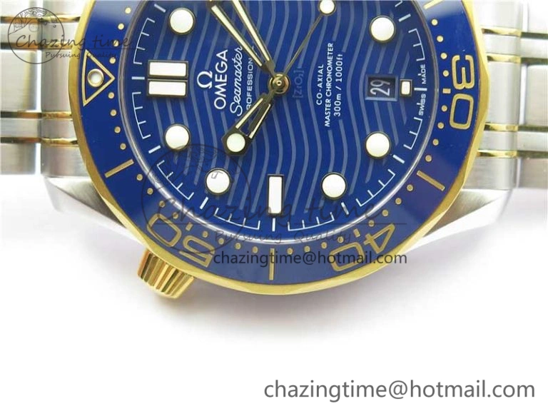 2018 Seamaster Diver 300M SS YG VSF 1:1 Best Edition YG Bezel Blue Dial on SS YG Bracelet A Trendsetting 7897