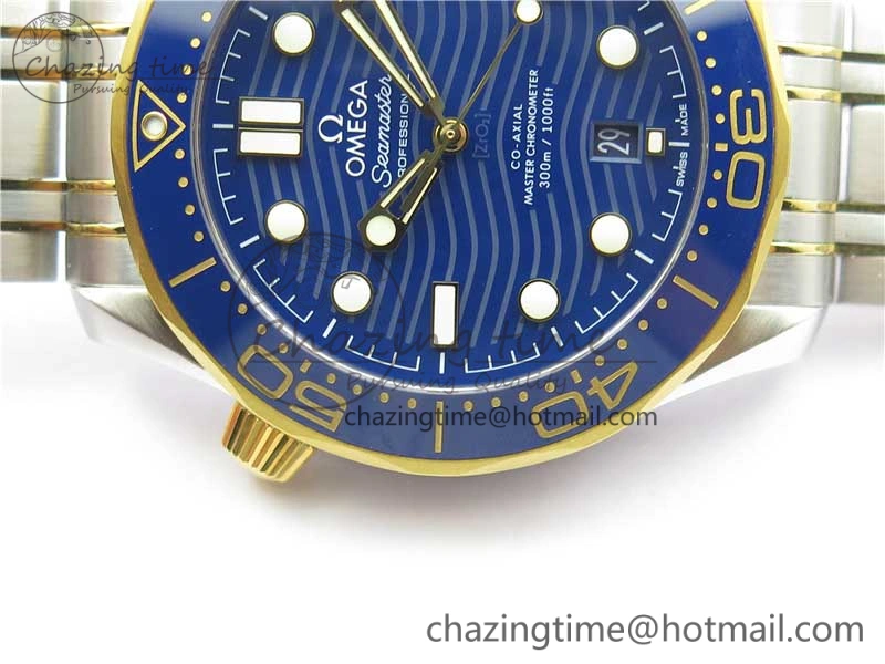 2018 Seamaster Diver 300M SS YG VSF 1:1 Best Edition YG Bezel Blue Dial on SS YG Bracelet A Trendsetting 7897