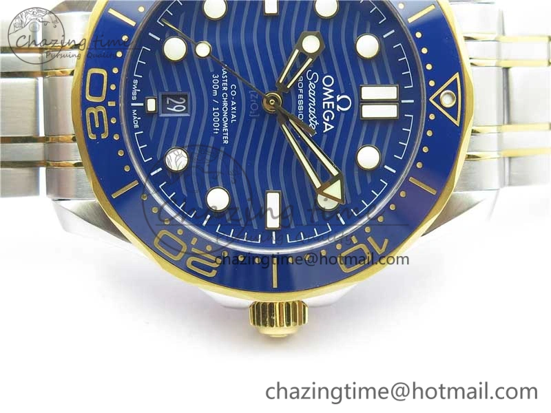 2018 Seamaster Diver 300M SS YG VSF 1:1 Best Edition YG Bezel Blue Dial on SS YG Bracelet A Trendsetting 7897