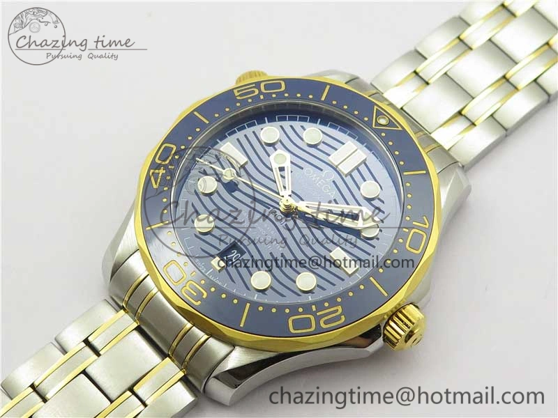 2018 Seamaster Diver 300M SS YG VSF 1:1 Best Edition YG Bezel Blue Dial on SS YG Bracelet A Trendsetting 7897
