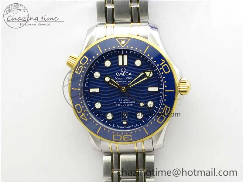 2018 Seamaster Diver 300M SS YG VSF 1:1 Best Edition YG Bezel Blue Dial on SS YG Bracelet A Trendsetting 7897