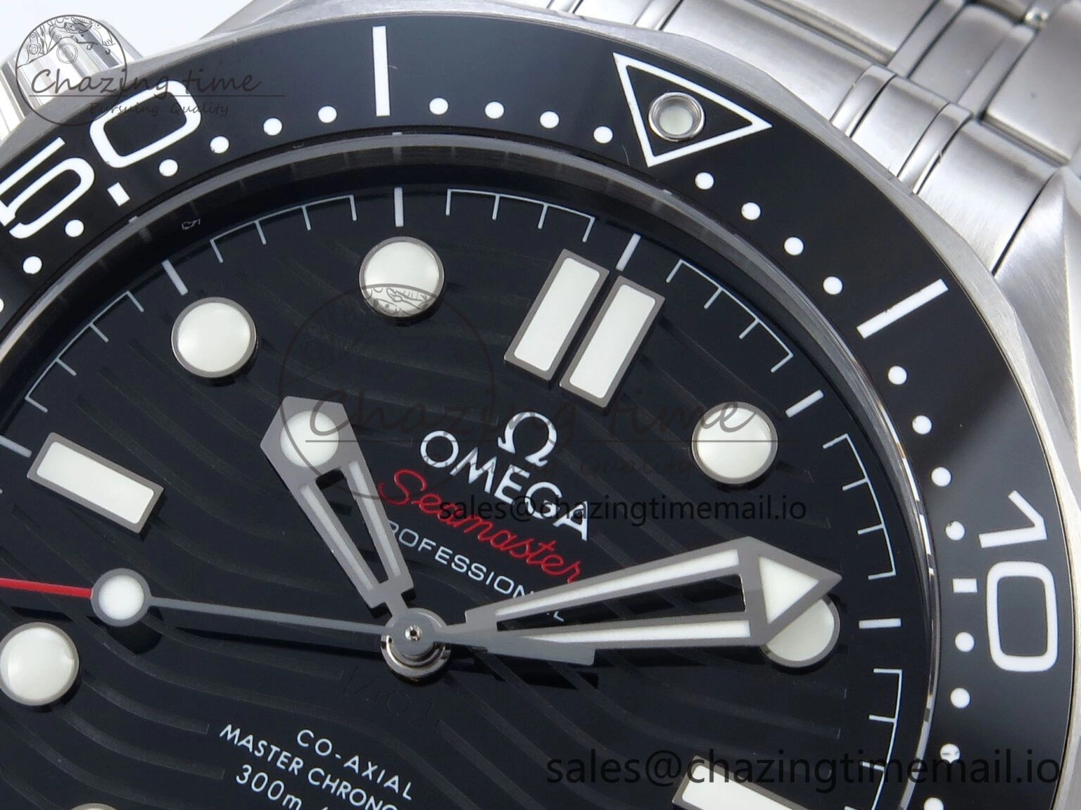 Premium 2018 Seamaster Diver 300M VSF 1:1 Best Edition Black Ceramic Black Dial on SS Bracelet A8800 V 7698