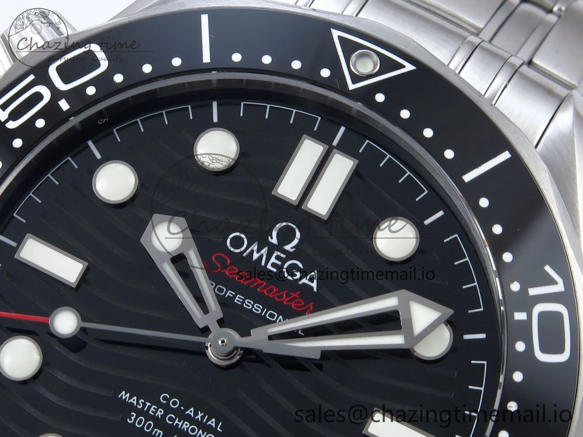 Premium 2018 Seamaster Diver 300M VSF 1:1 Best Edition Black Ceramic Black Dial on SS Bracelet A8800 V 7698