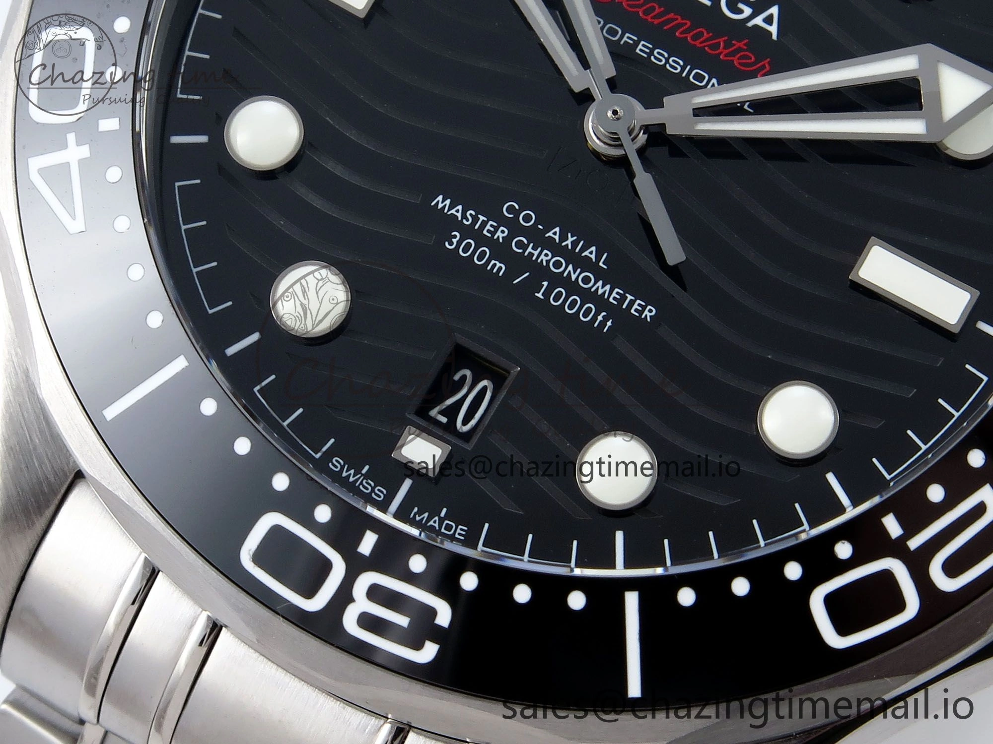 Premium 2018 Seamaster Diver 300M VSF 1:1 Best Edition Black Ceramic Black Dial on SS Bracelet A8800 V 7698
